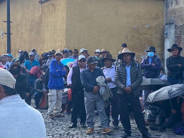 PDH observa manifestación en contra de acción legal por límites territoriales en Sololá