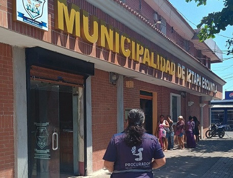 Institución del PDH verifica denuncia en Municipalidad de Iztapa